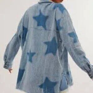 Free People X OneTeaspoon Star Muslin Longline Shirt NWT Size Various